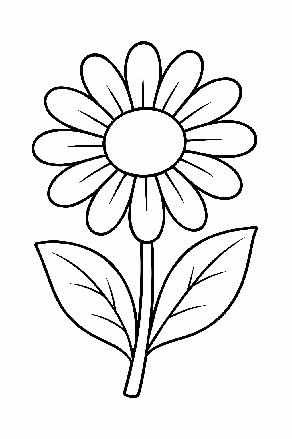 Flor margarida para colorir — desenho para imprimir