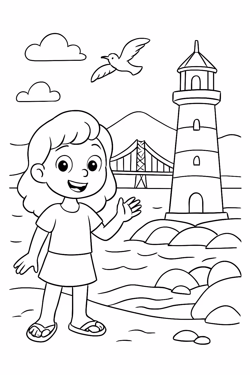 Florianopolis para colorir — desenho para imprimir
