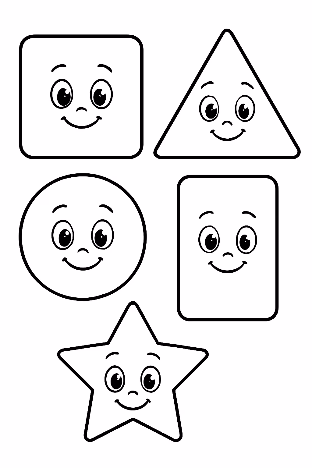 Formas geomericas para colorir — desenho para imprimir