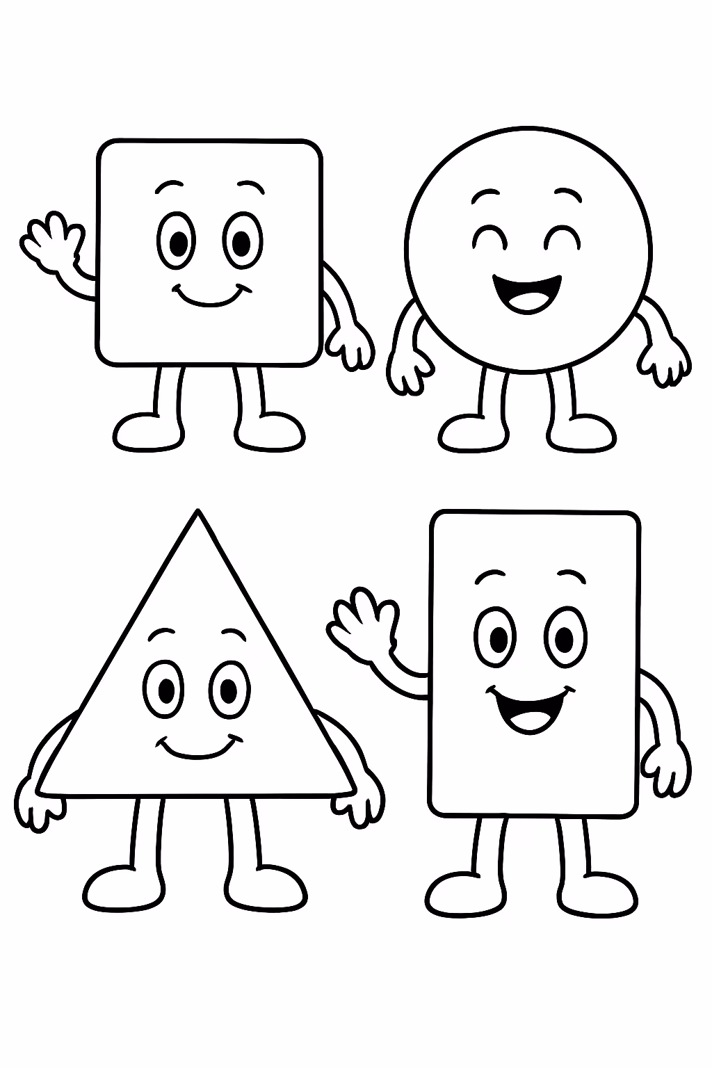 Formas geometricas para colorir — desenho para imprimir