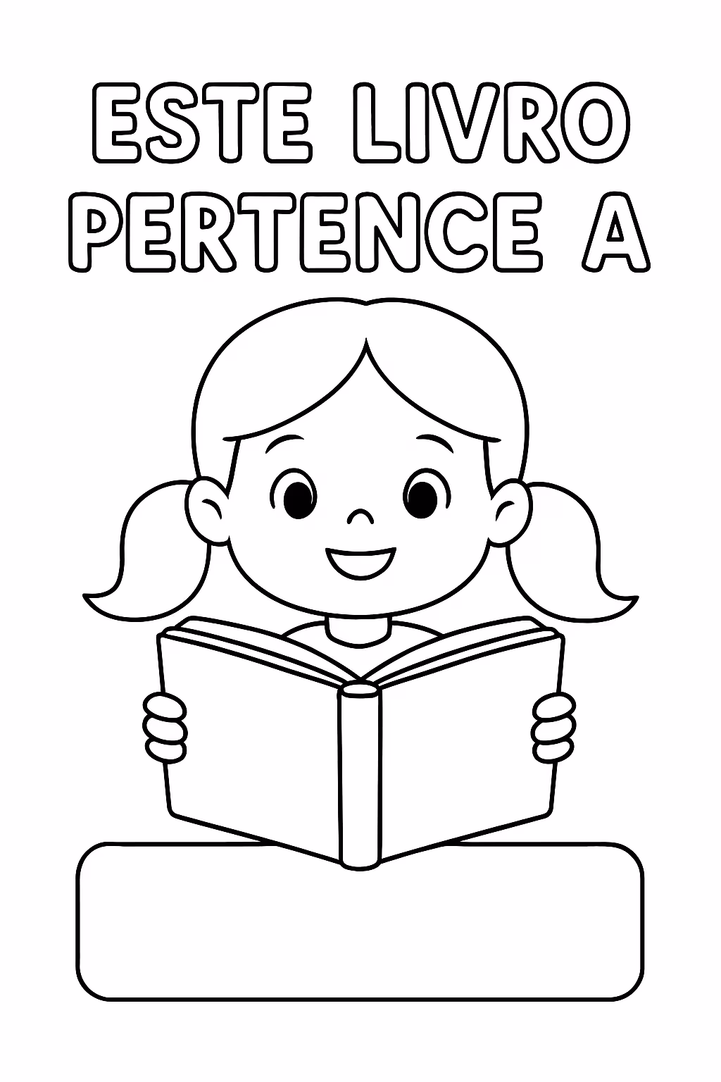 Frase este livro pertence a para colorir — desenho para imprimir