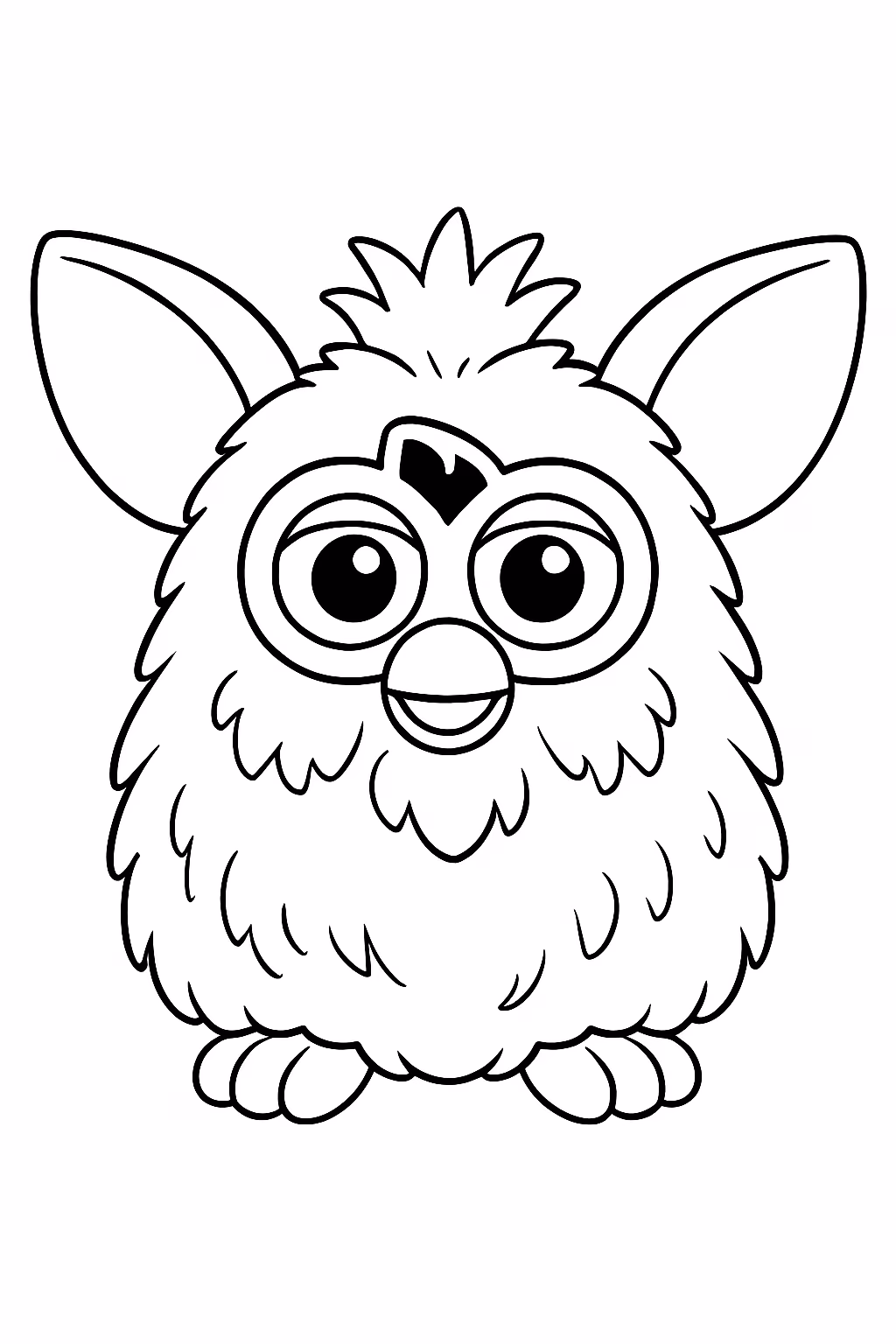 Furby para colorir — desenho para imprimir