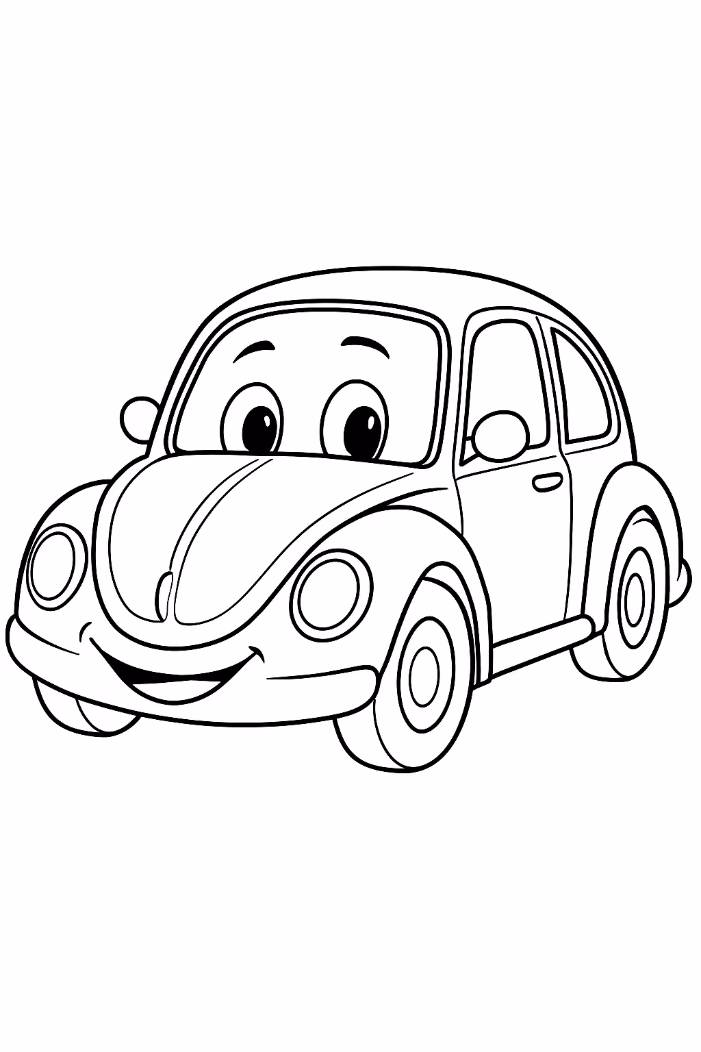 Fusca para colorir — desenho para imprimir