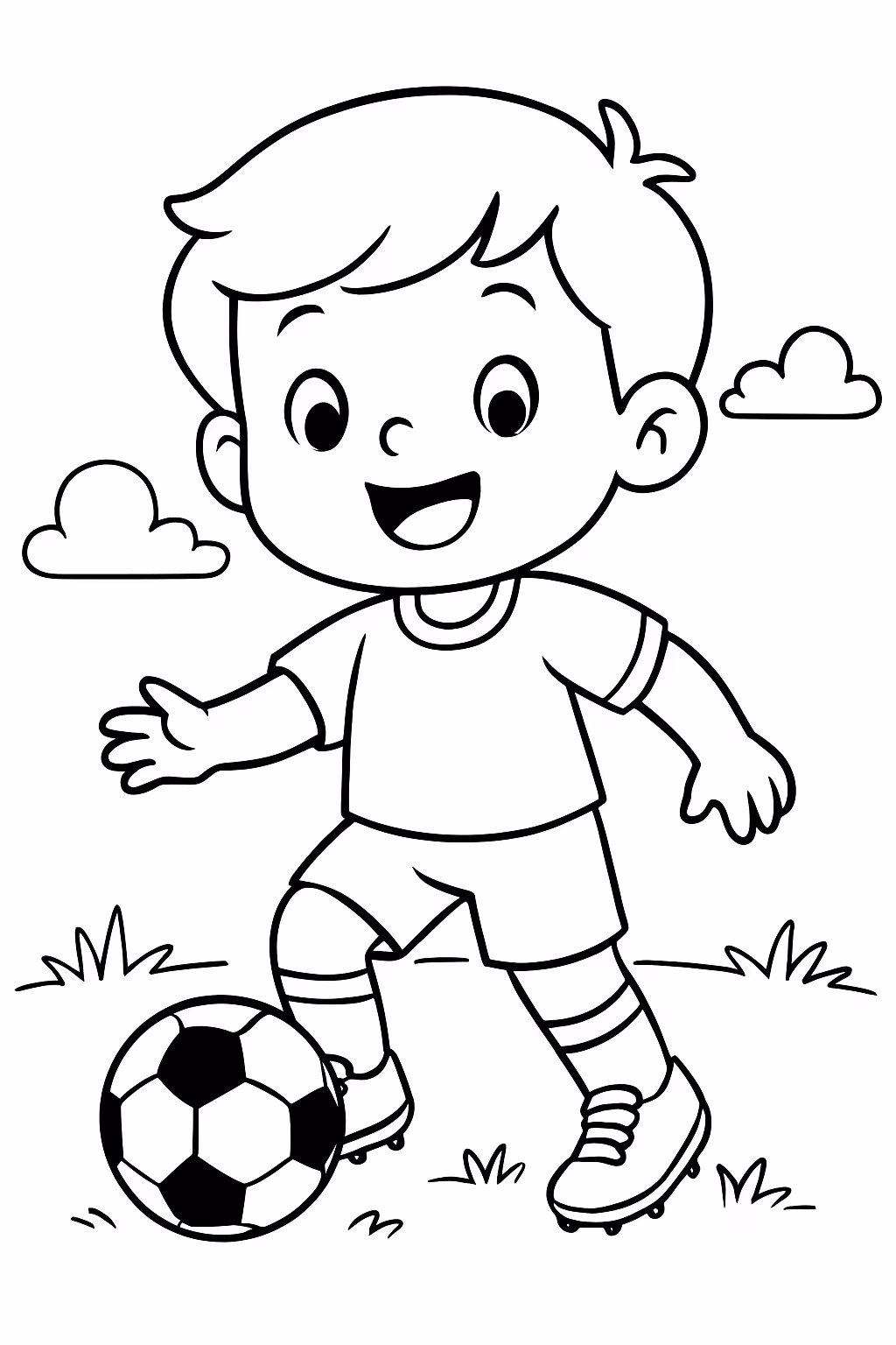Futebol time para colorir — desenho para imprimir