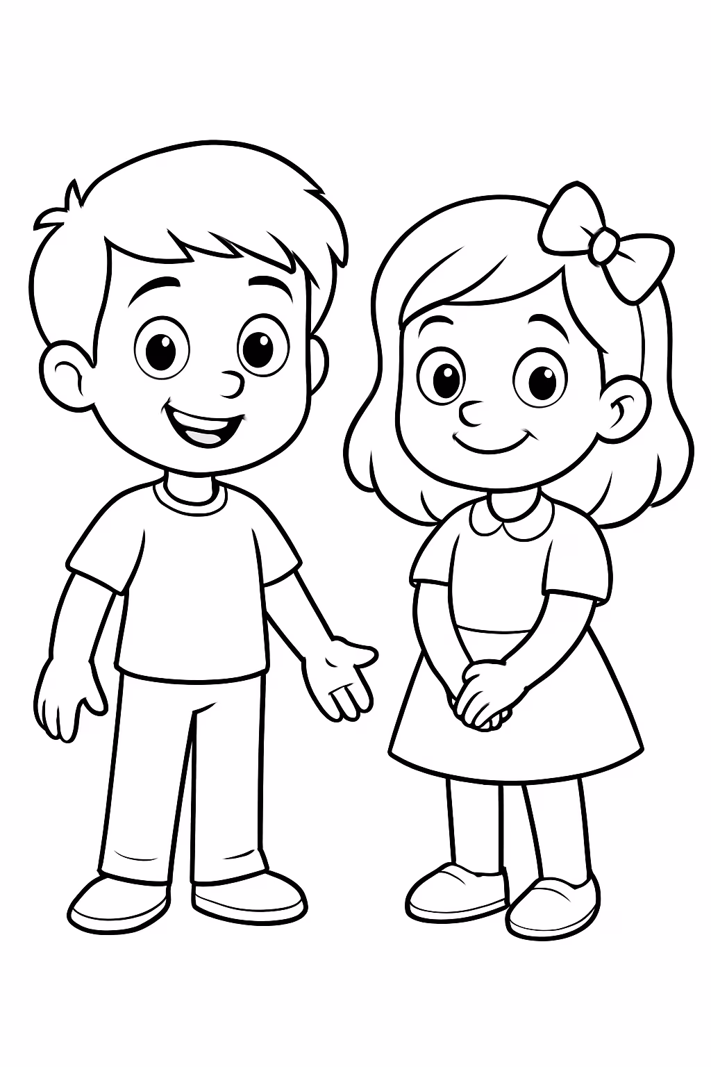 Gabriel e shirley para colorir — desenho para imprimir