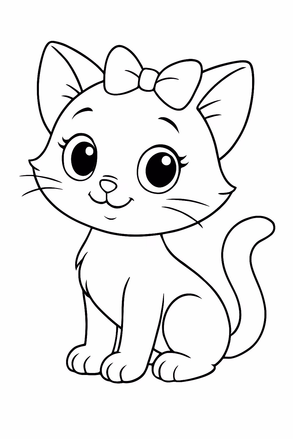 Gatinha marry para colorir — desenho para imprimir