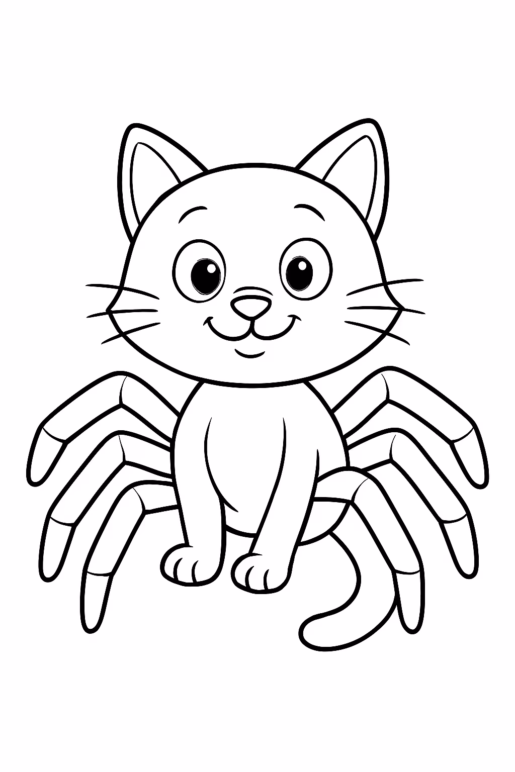 Gato aranha para colorir — desenho para imprimir