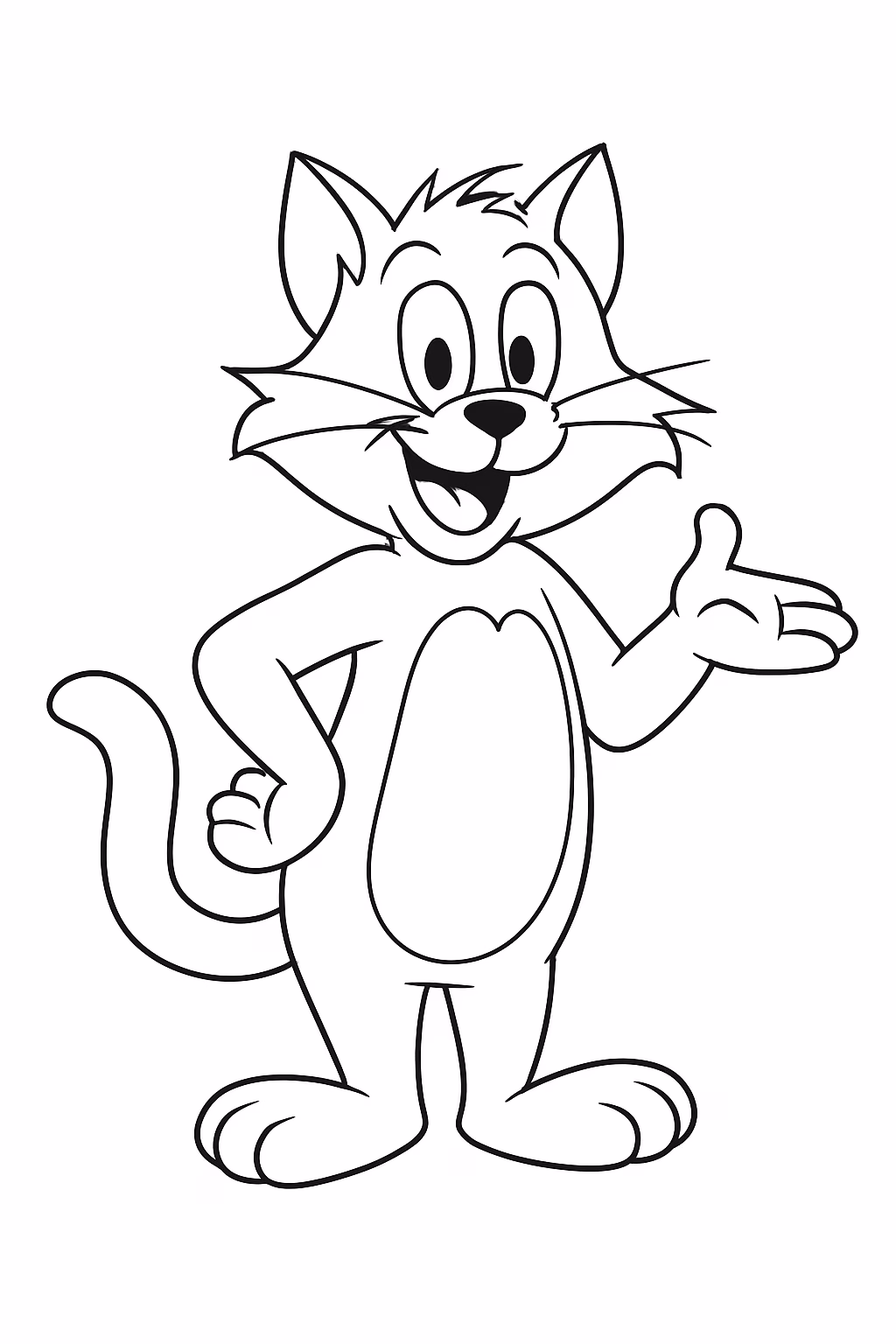 Gato frajola para colorir — desenho para imprimir