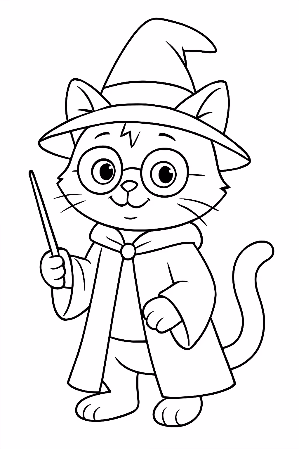 Gato haary potter para colorir — desenho para imprimir
