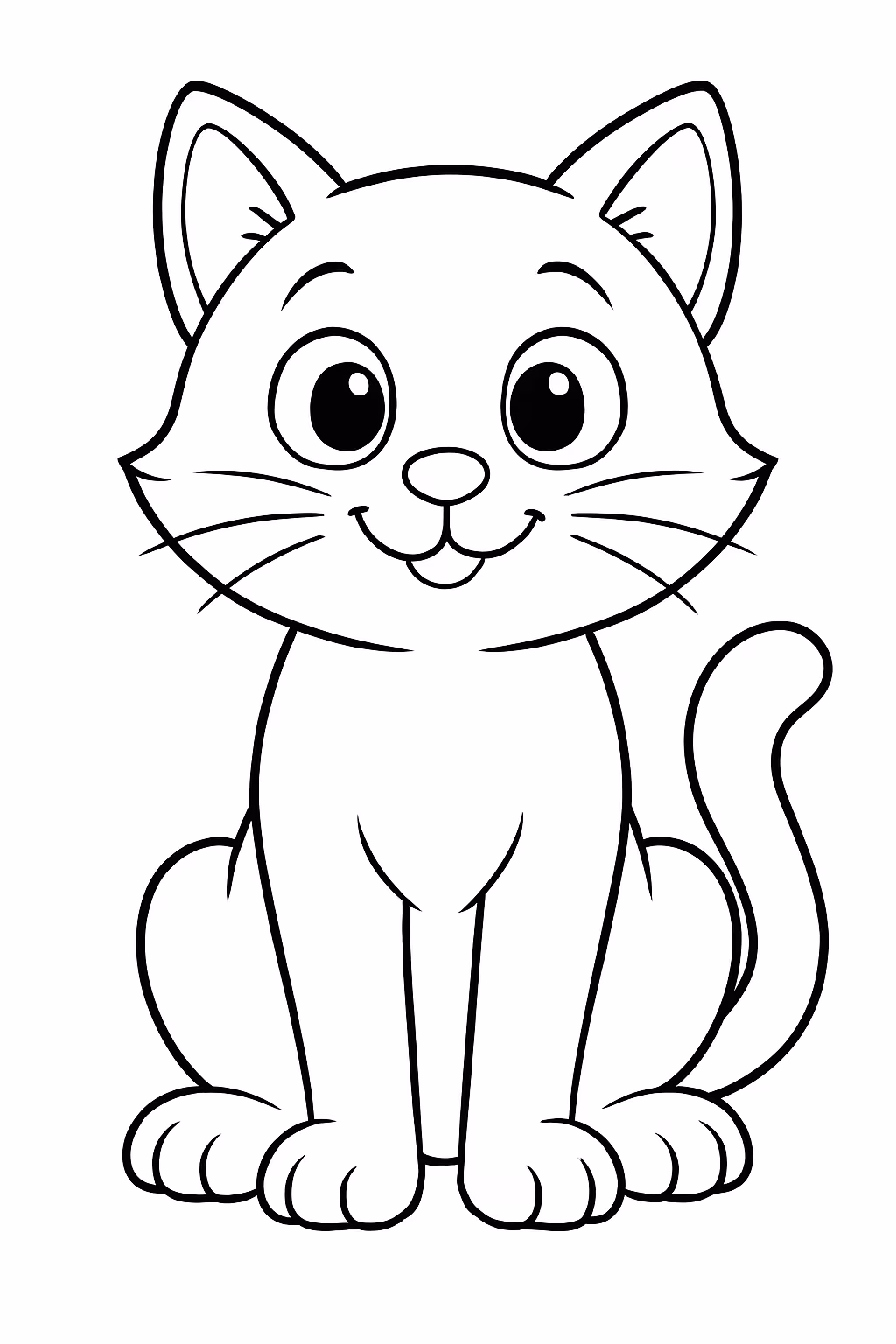 Gato hery para colorir — desenho para imprimir