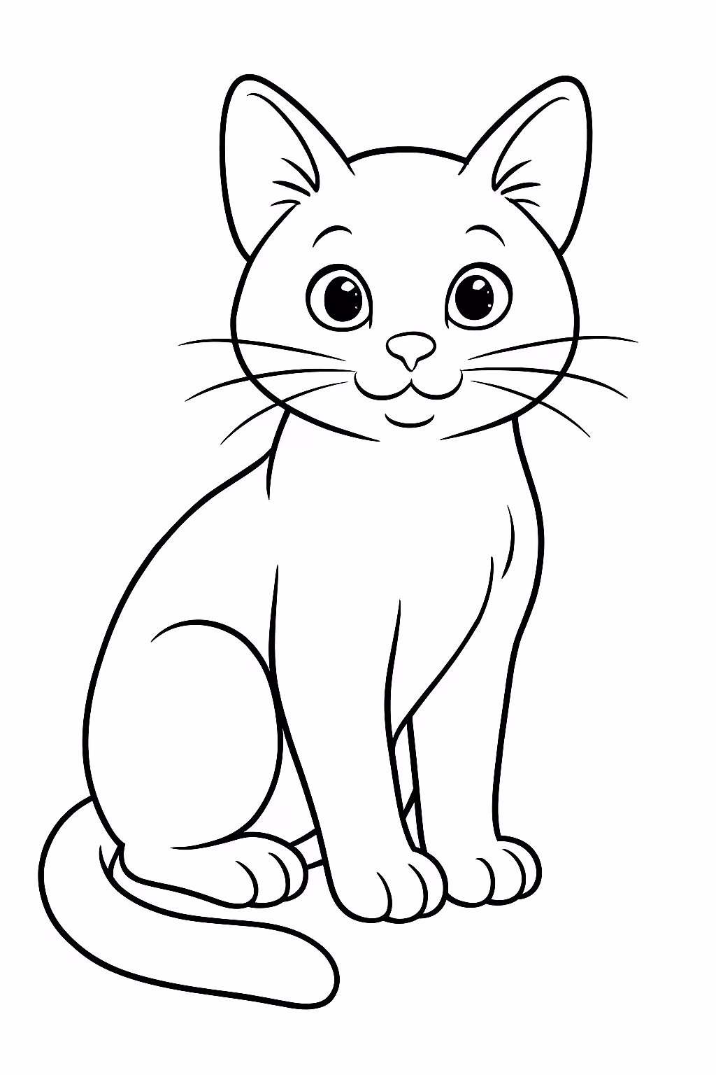 Gato realista para colorir — desenho para imprimir