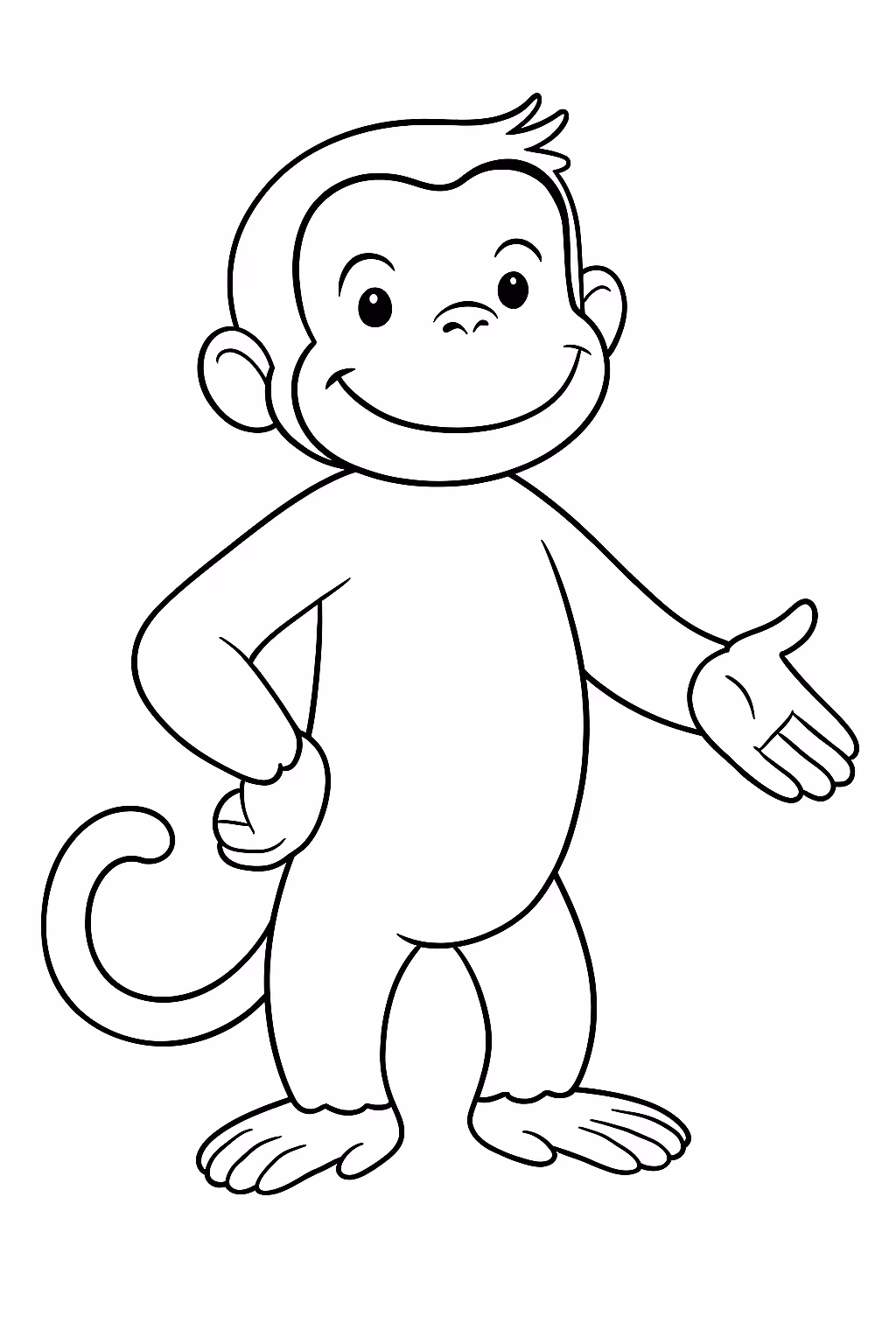 George curioso para colorir — desenho para imprimir