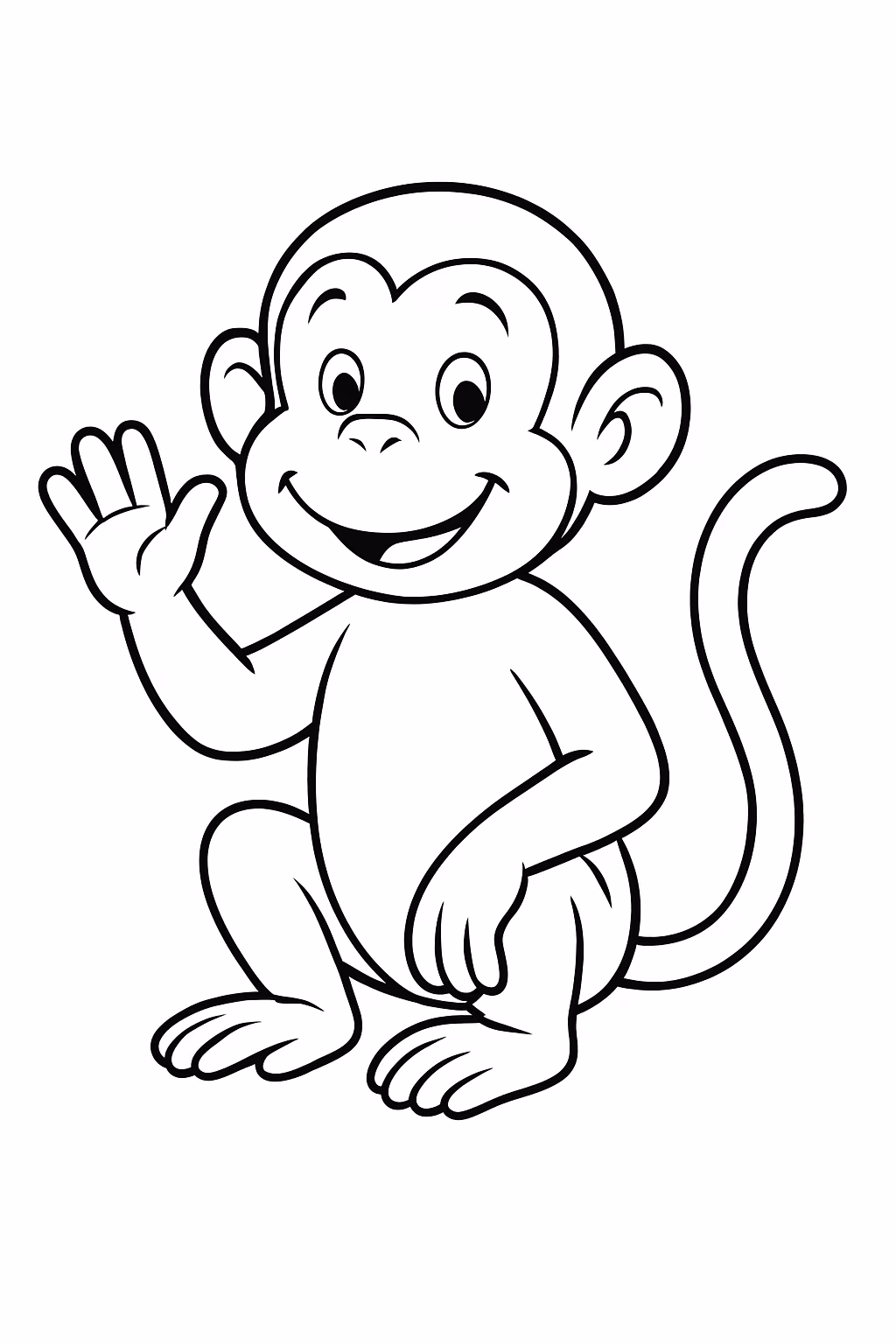 George o curioso para colorir — desenho para imprimir