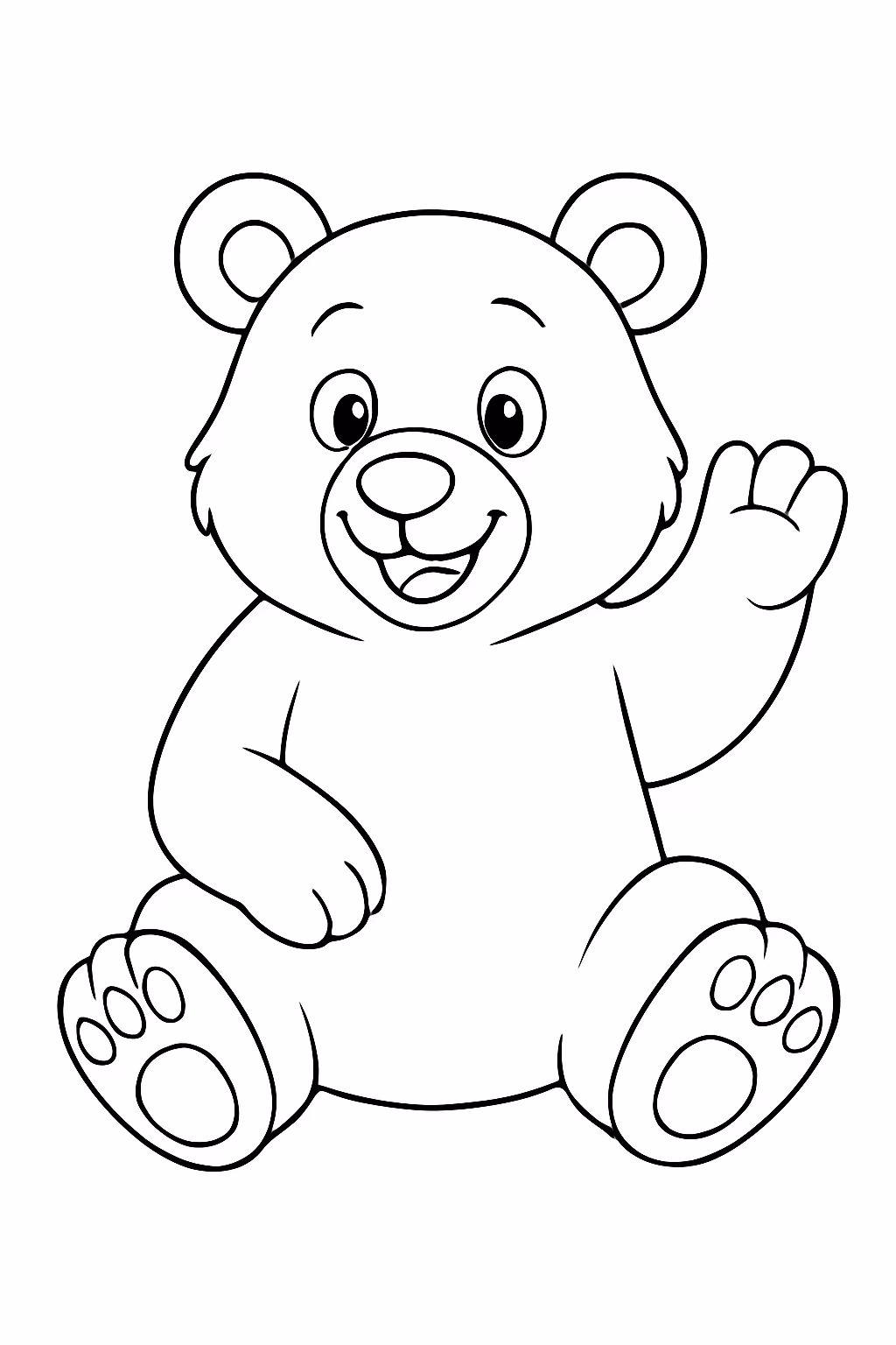 Gera urso para colorir — desenho para imprimir
