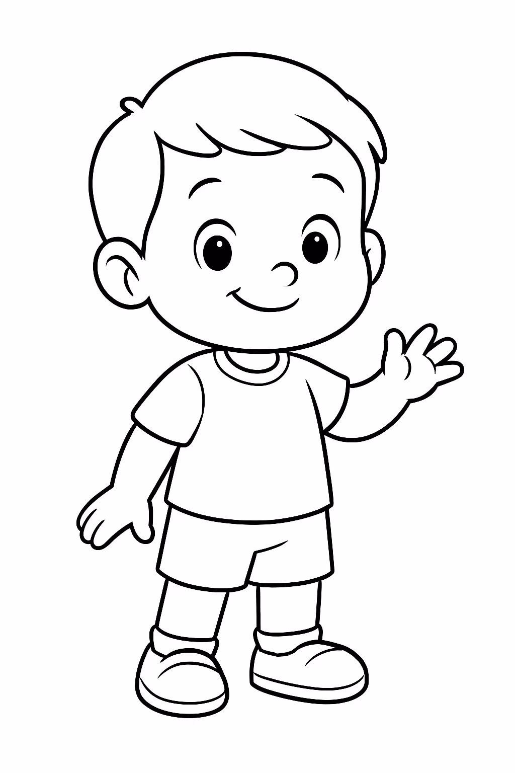 Gerar um menino de anos para colorir — desenho para imprimir