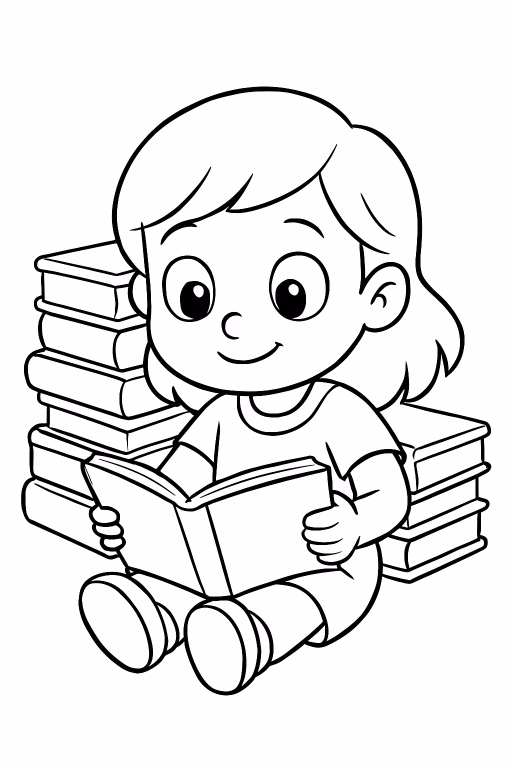 Gere livros de para colorir — desenho para imprimir