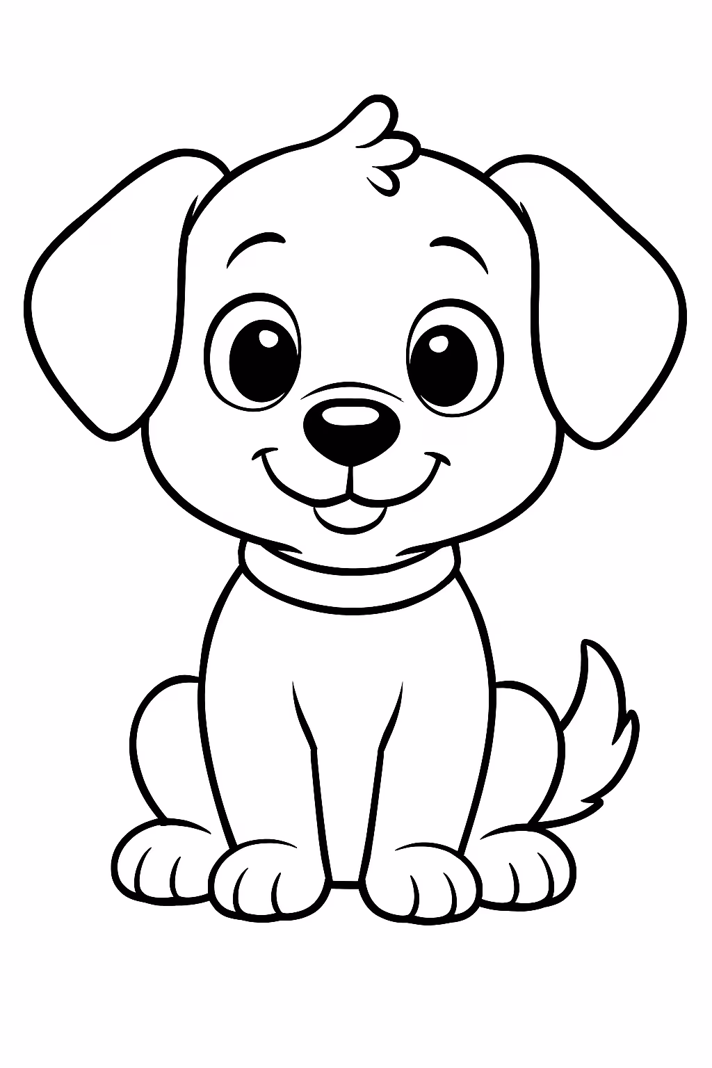 Gere um bebe cachorro para colorir — desenho para imprimir