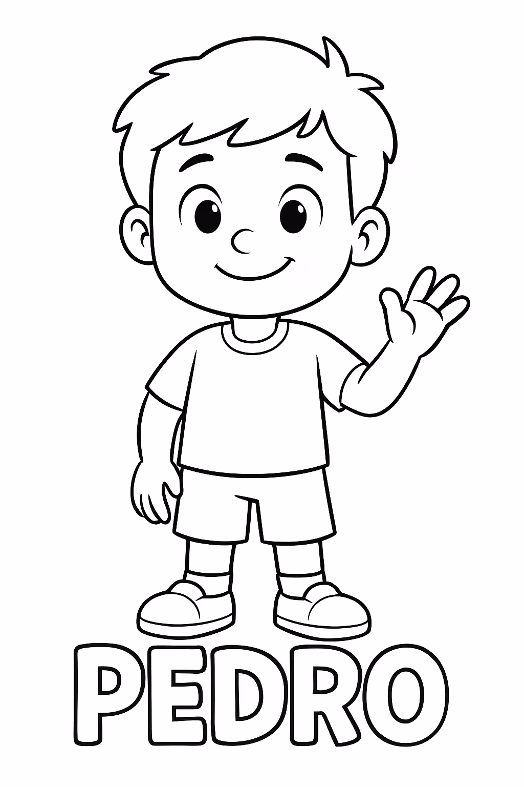 Gere uma palavra com nome pedro para colorir — desenho para imprimir