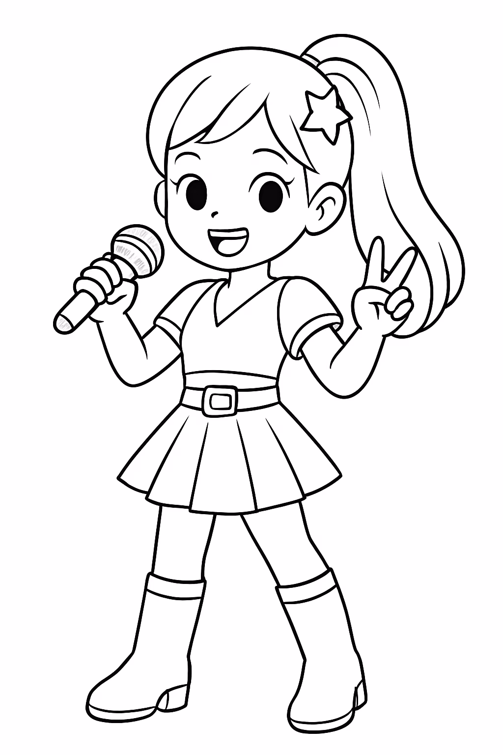 Gerreiras do kpop para colorir — desenho para imprimir
