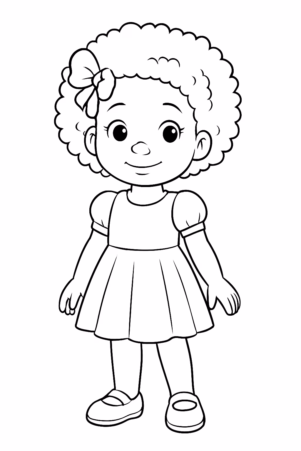 Giovanna menina negra para colorir — desenho para imprimir