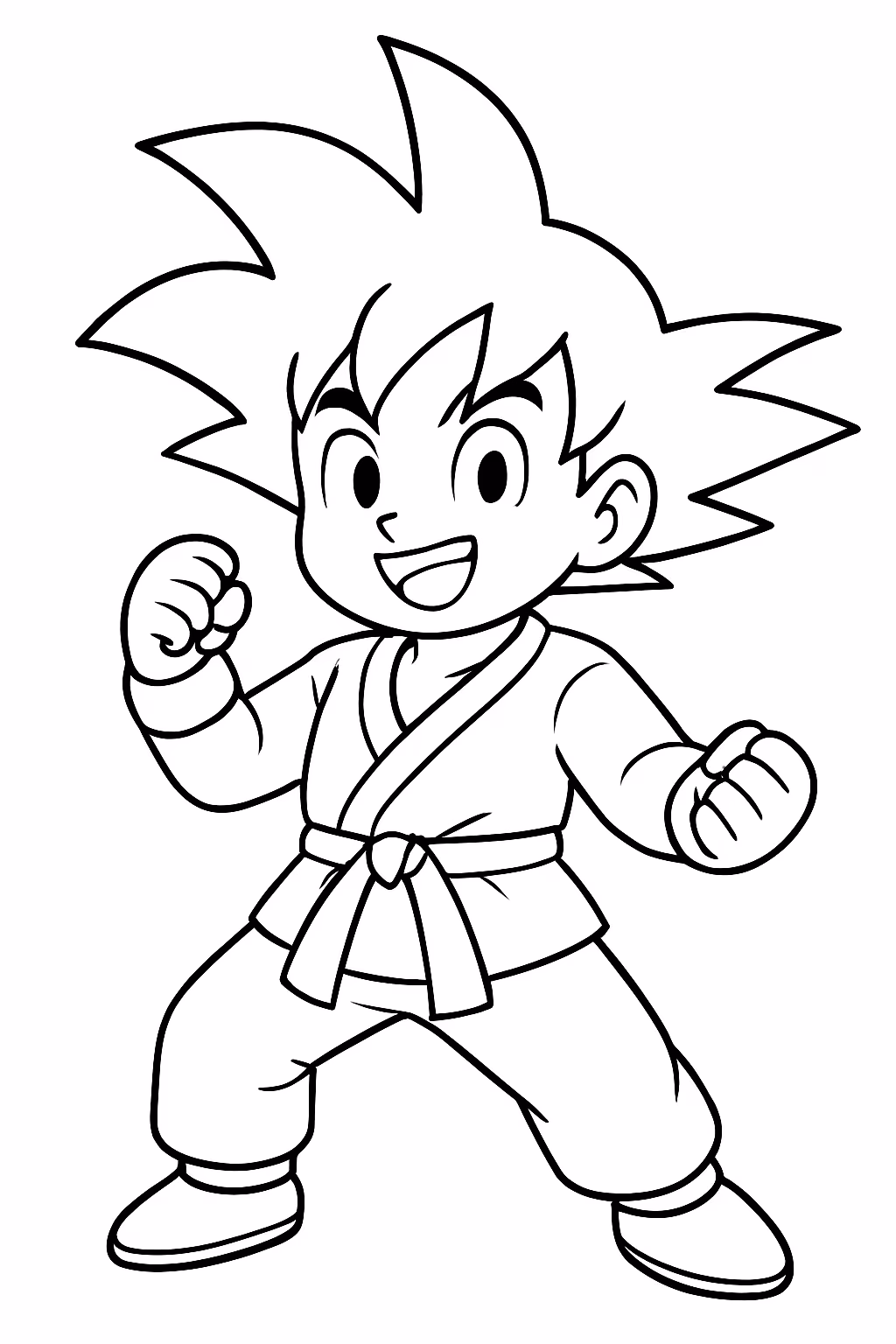 Goku para colorir — desenho para imprimir