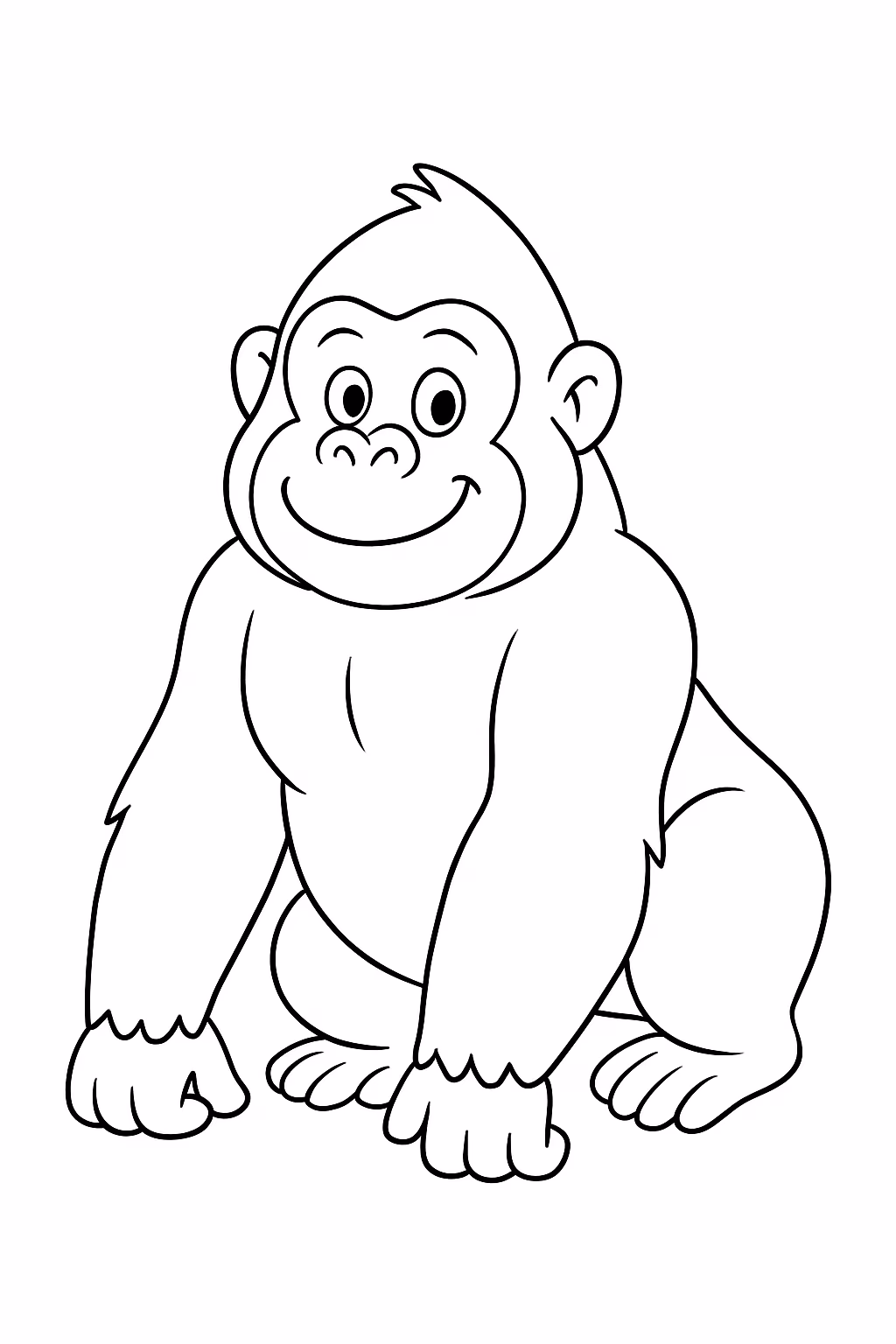 Gorila para colorir — desenho para imprimir