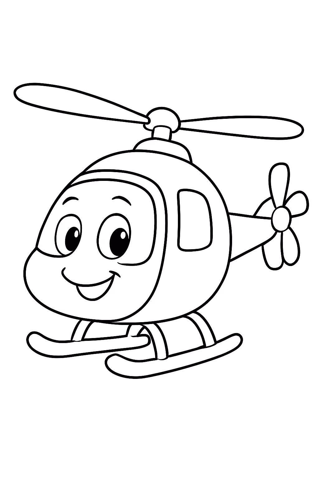 Helicoptero para colorir — desenho para imprimir