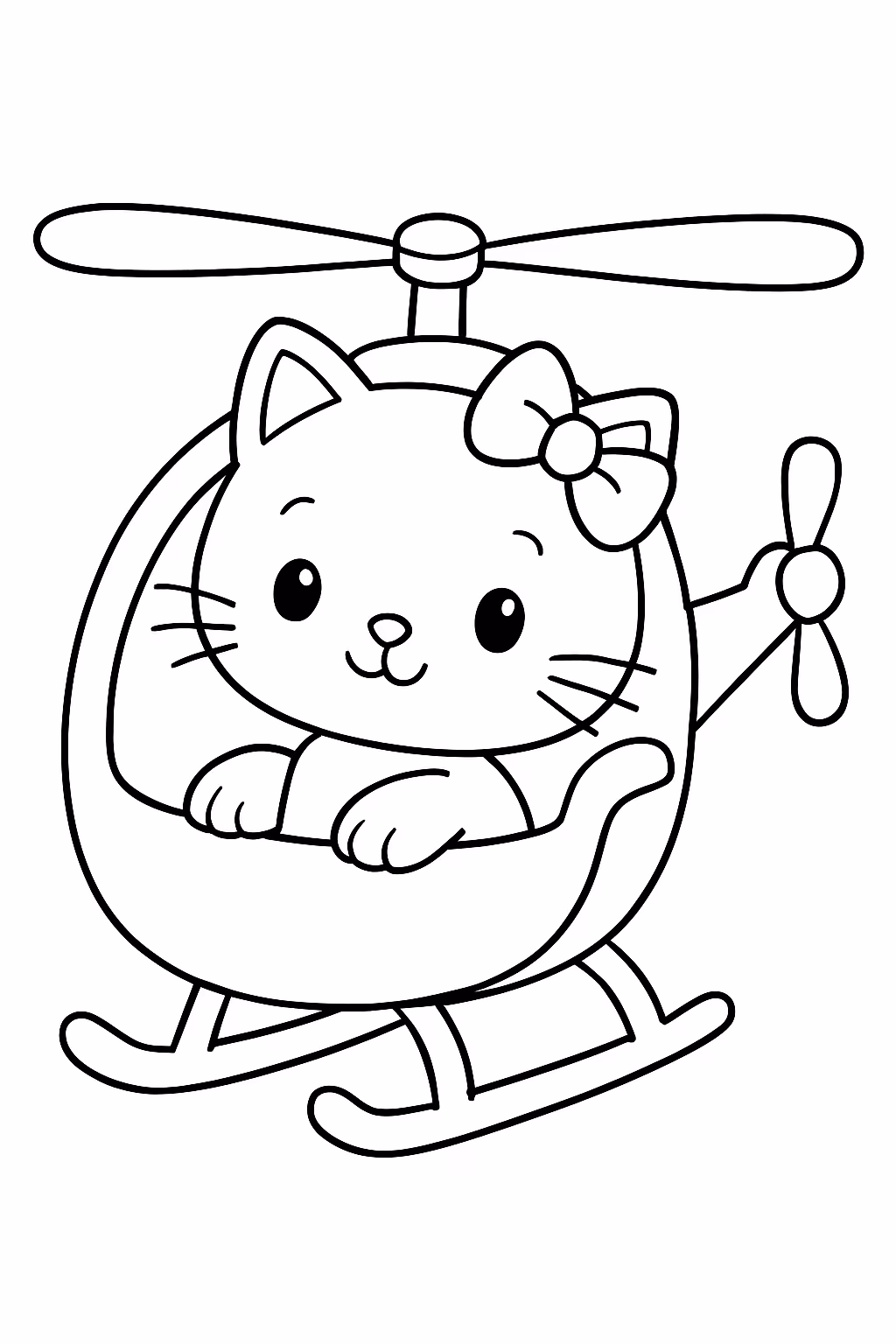 Helo kitti para colorir — desenho para imprimir