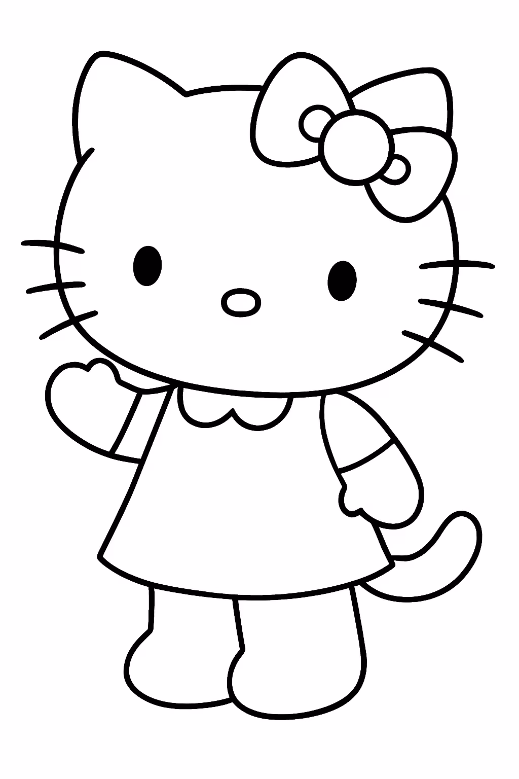 Helo kitty para colorir — desenho para imprimir
