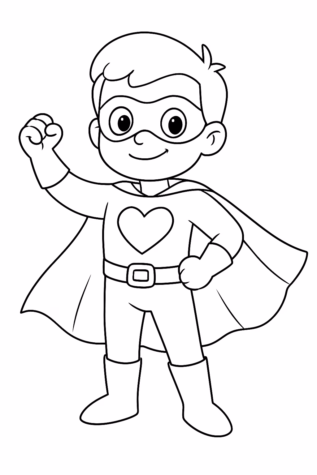 Heroi do coracao para colorir — desenho para imprimir
