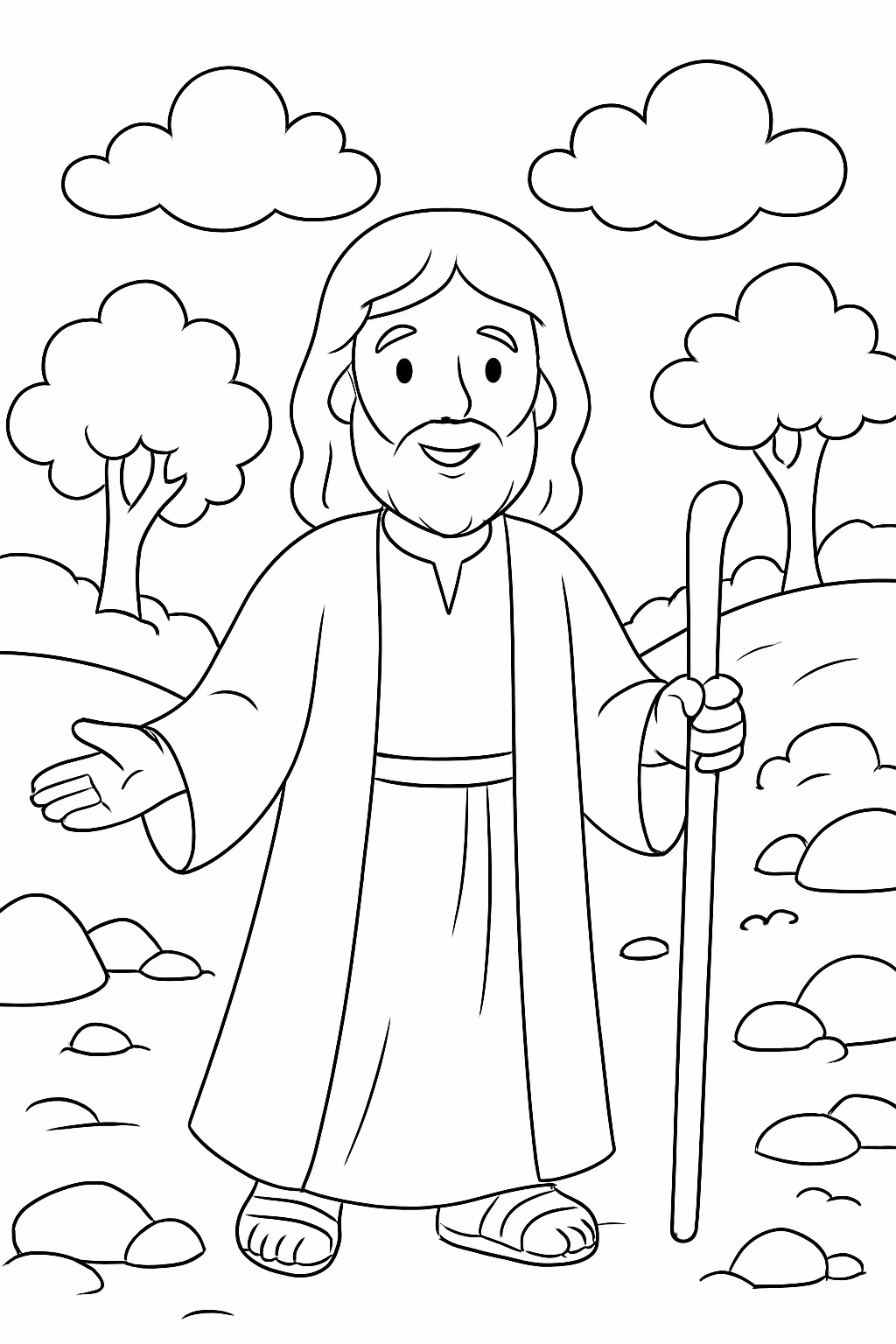 Hisotoria bibiblica para colorir — desenho para imprimir
