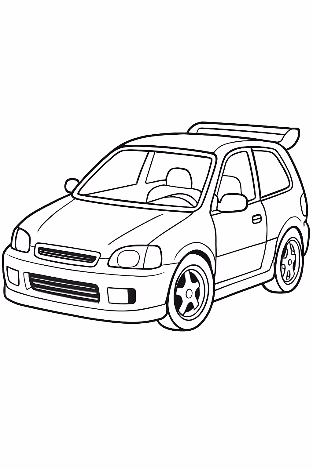 Honda civc g10 modificado para colorir — desenho para imprimir