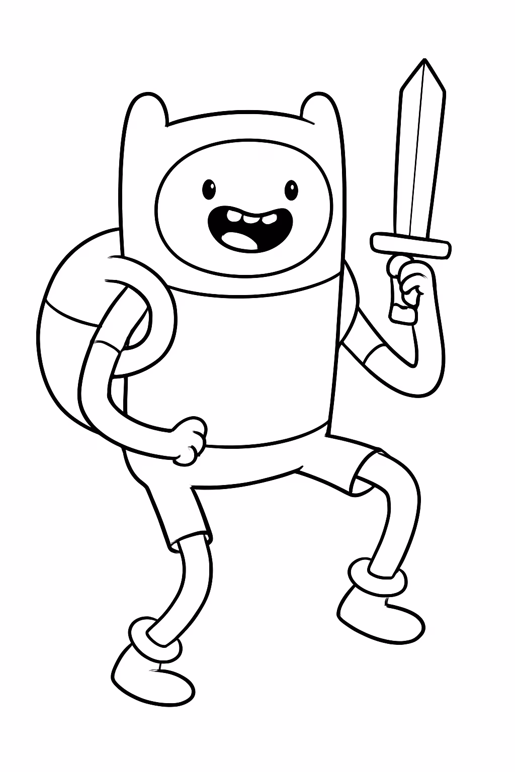Hora de aventura para colorir — desenho para imprimir