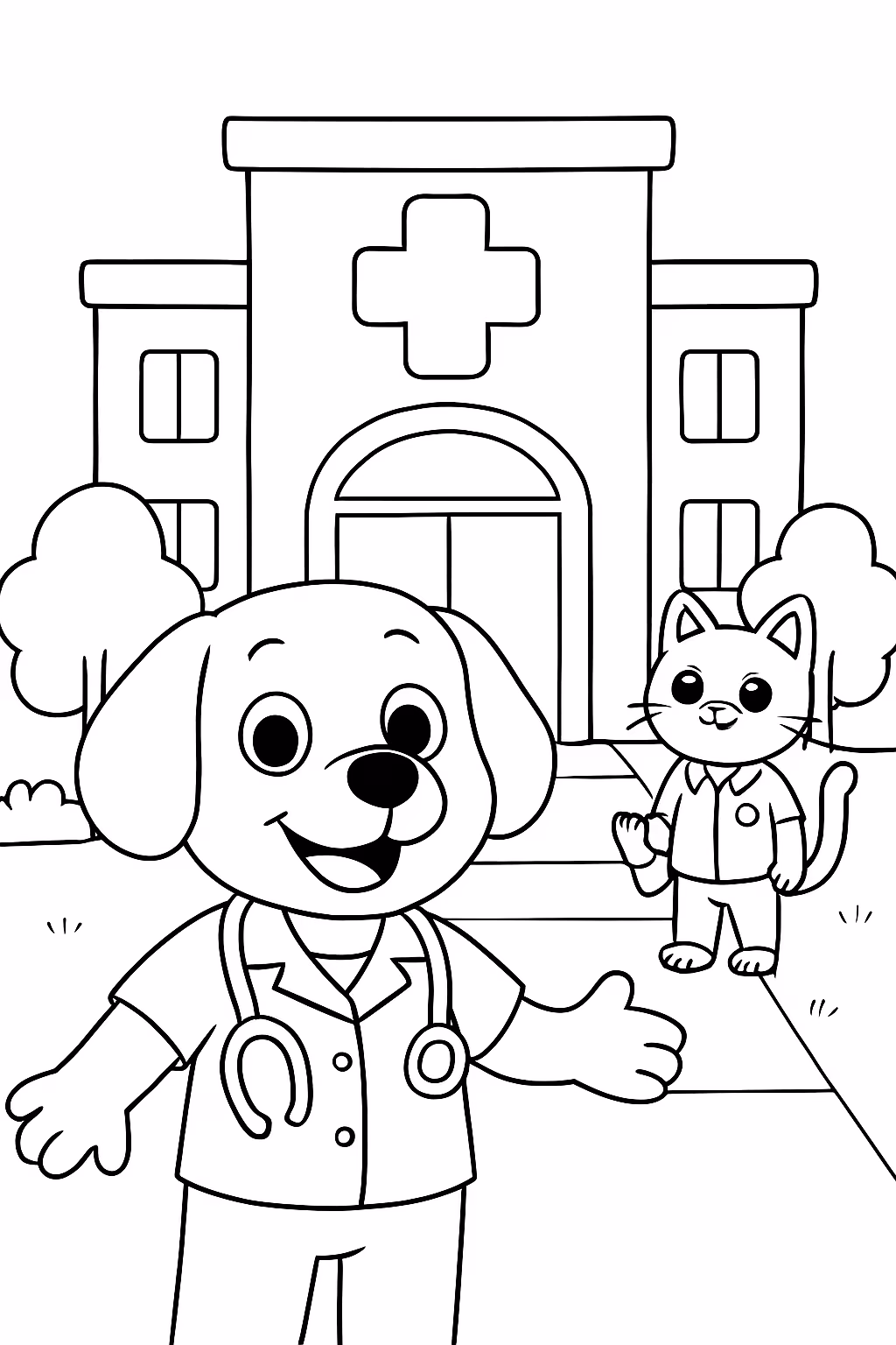 Hospitais de animais roblox para colorir — desenho para imprimir