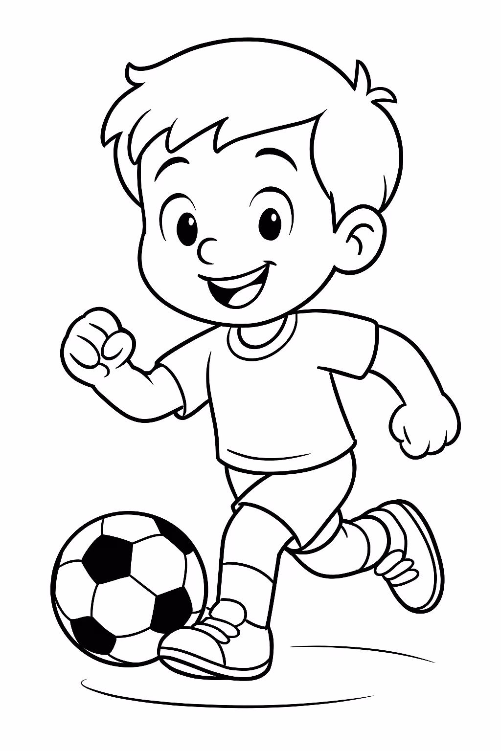 Huck praticando esporte para colorir — desenho para imprimir