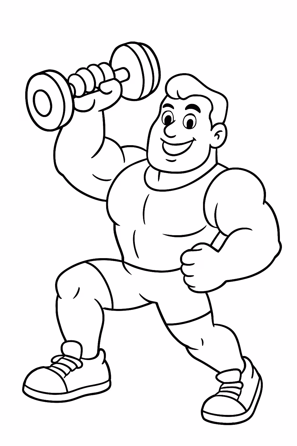 Hulck praticando esporte para colorir — desenho para imprimir