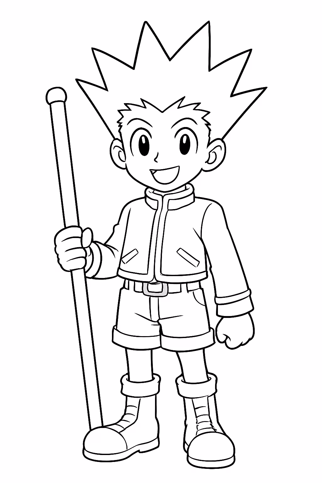 Hunter x hunter para colorir — desenho para imprimir