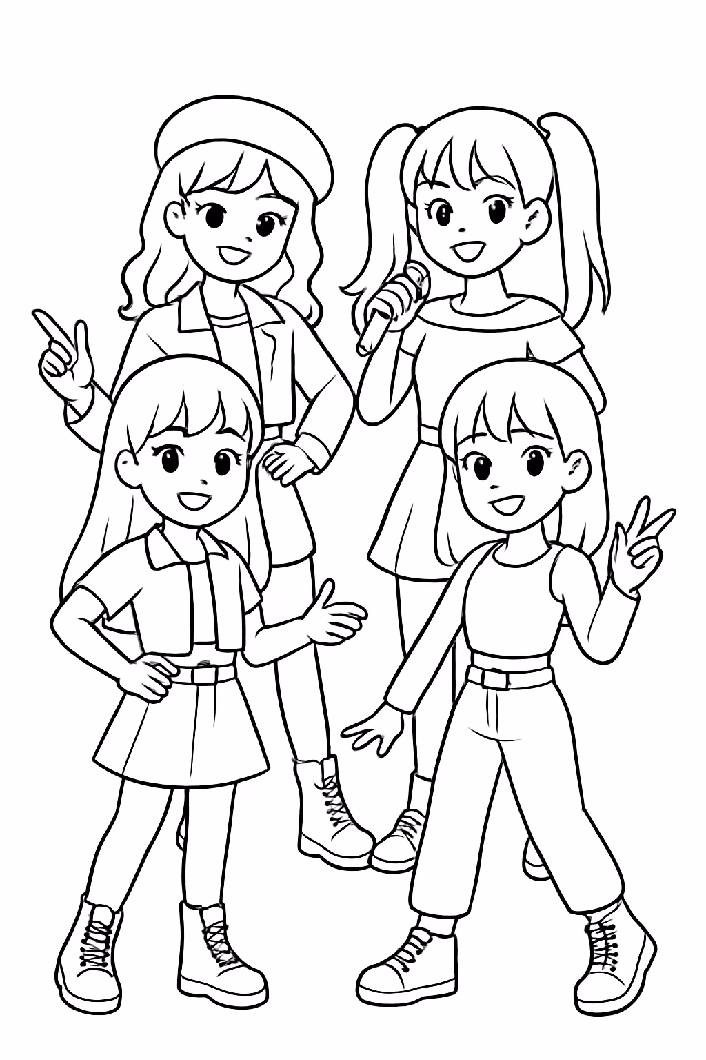 Hunters kpop para colorir — desenho para imprimir