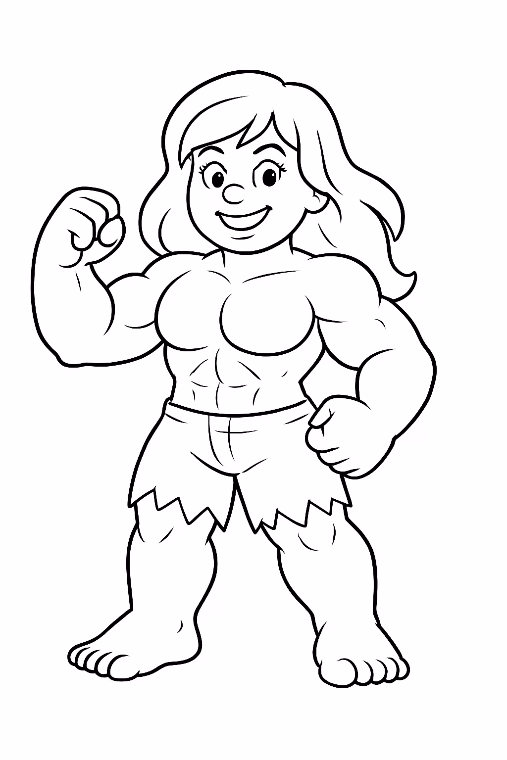 Huntrix em hulk para colorir — desenho para imprimir