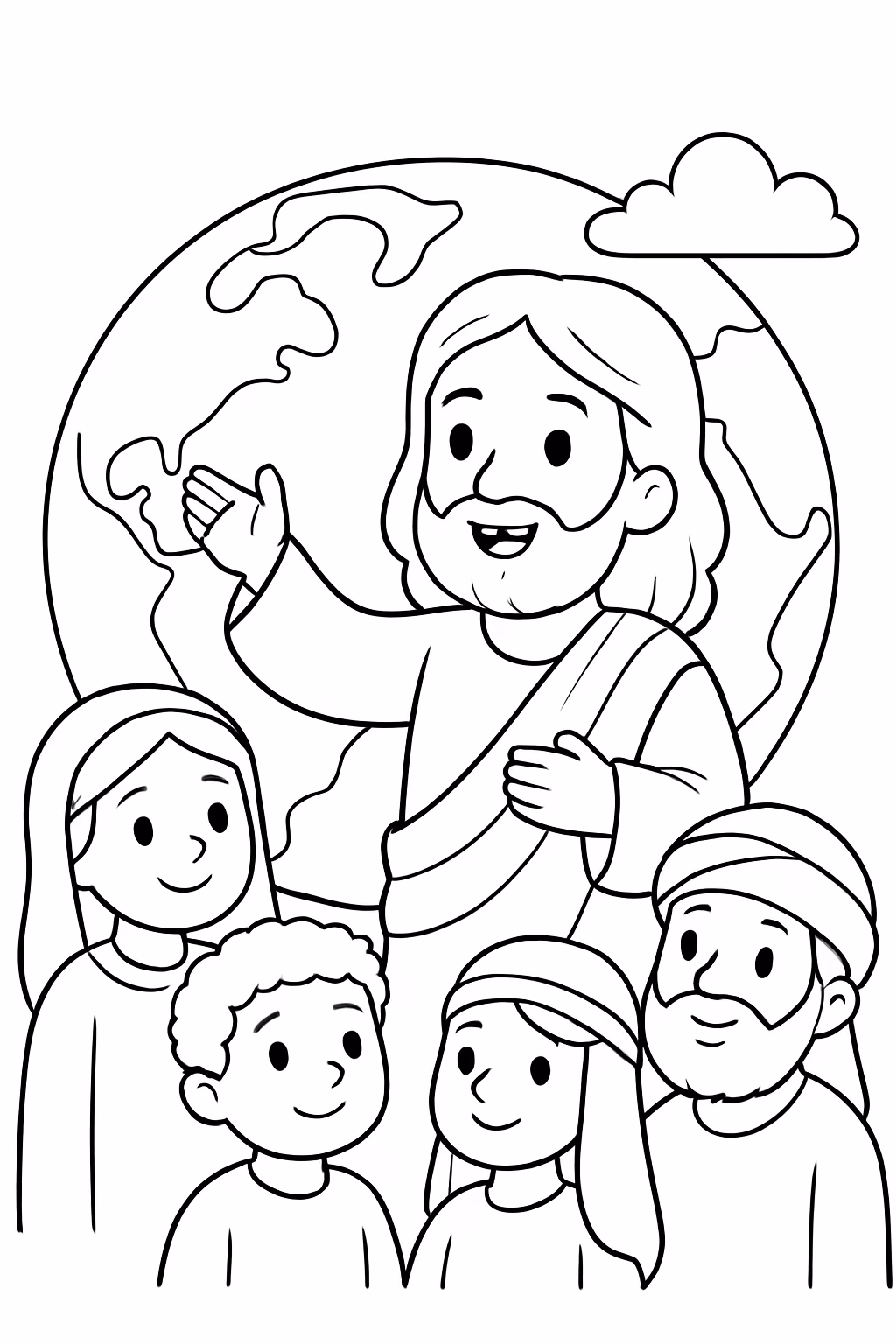 Ide e pregai a todas as nacoes para colorir — desenho para imprimir