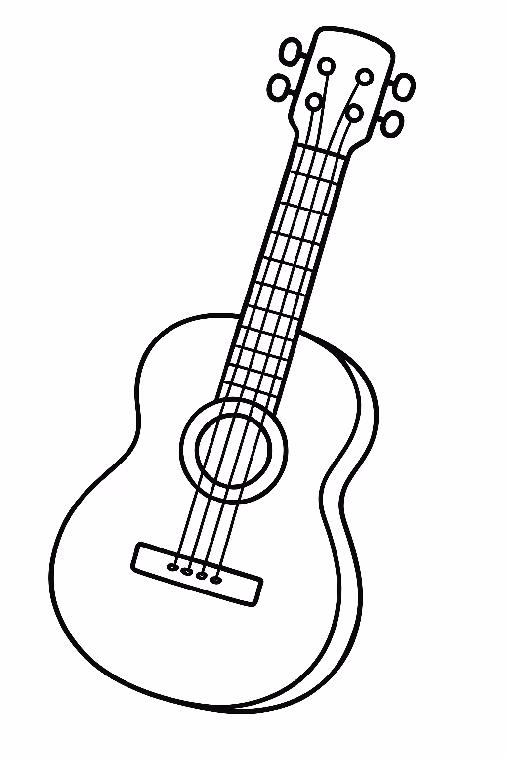 Imagem de um violao para colorir — desenho para imprimir