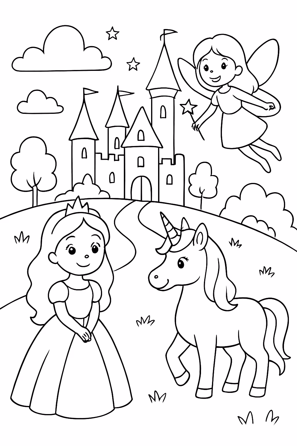Imagens de contos de fadas para colorir — desenho para imprimir