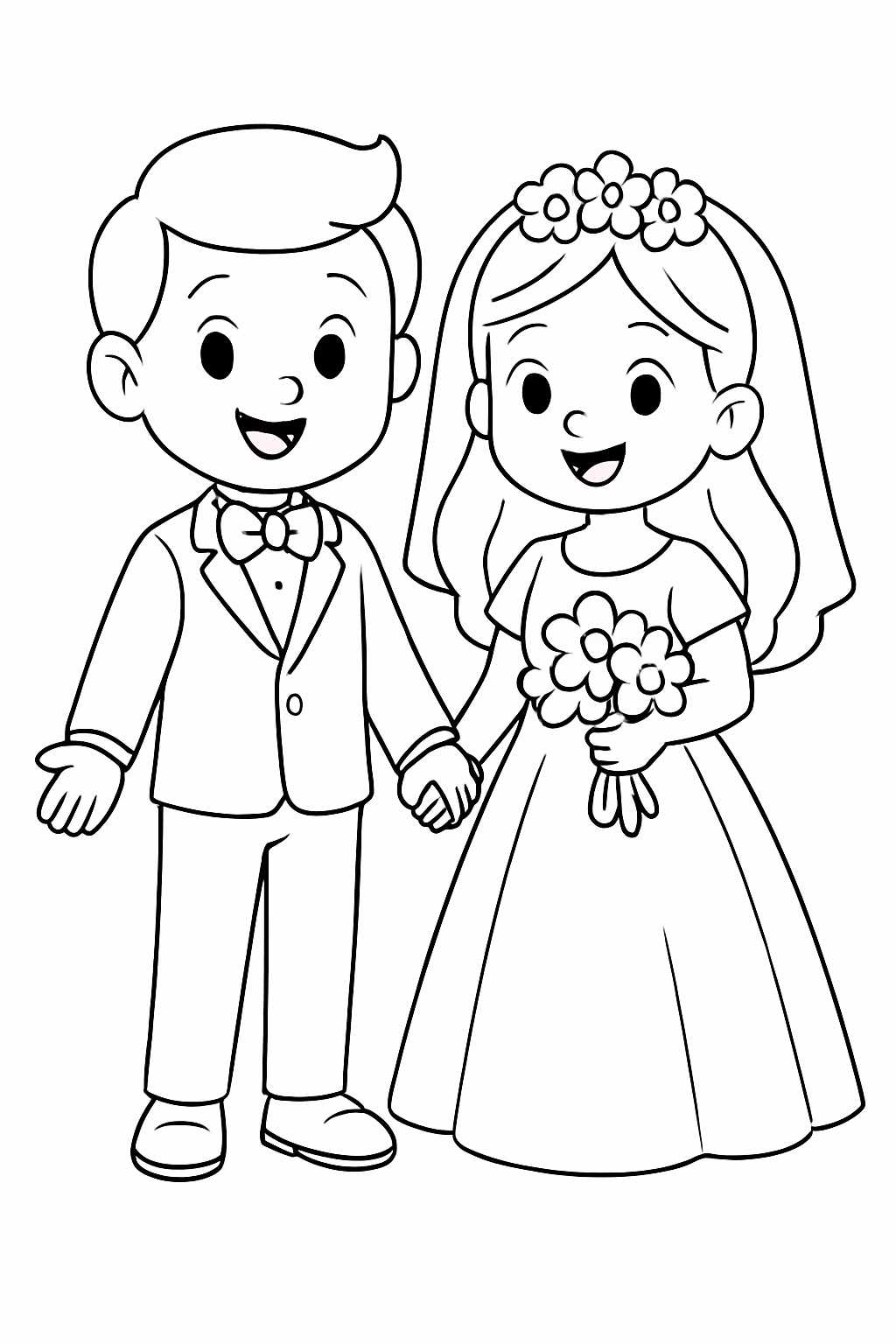 Infantil casamneto para colorir — desenho para imprimir