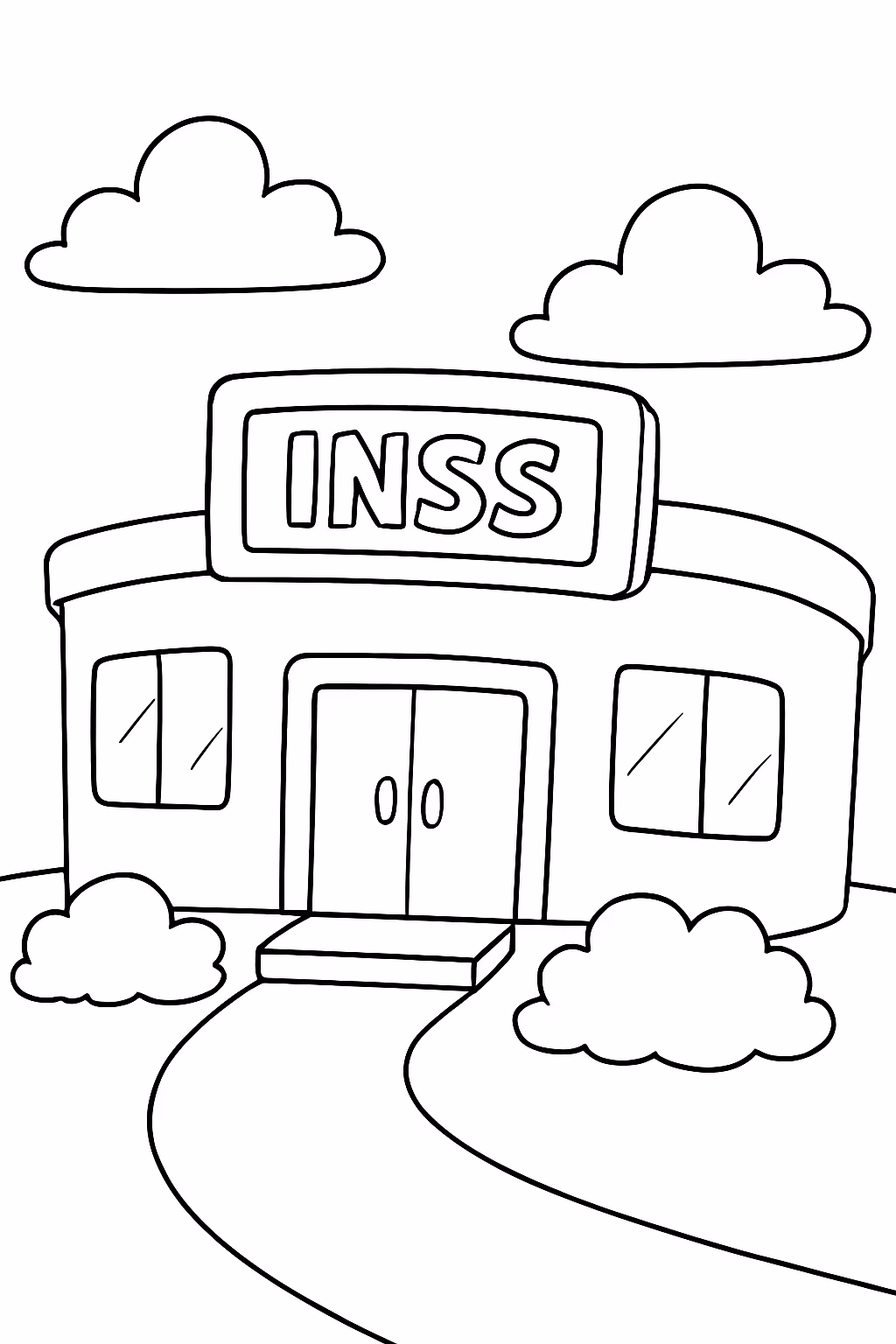 Instituto nacional do seguro social para colorir — desenho para imprimir