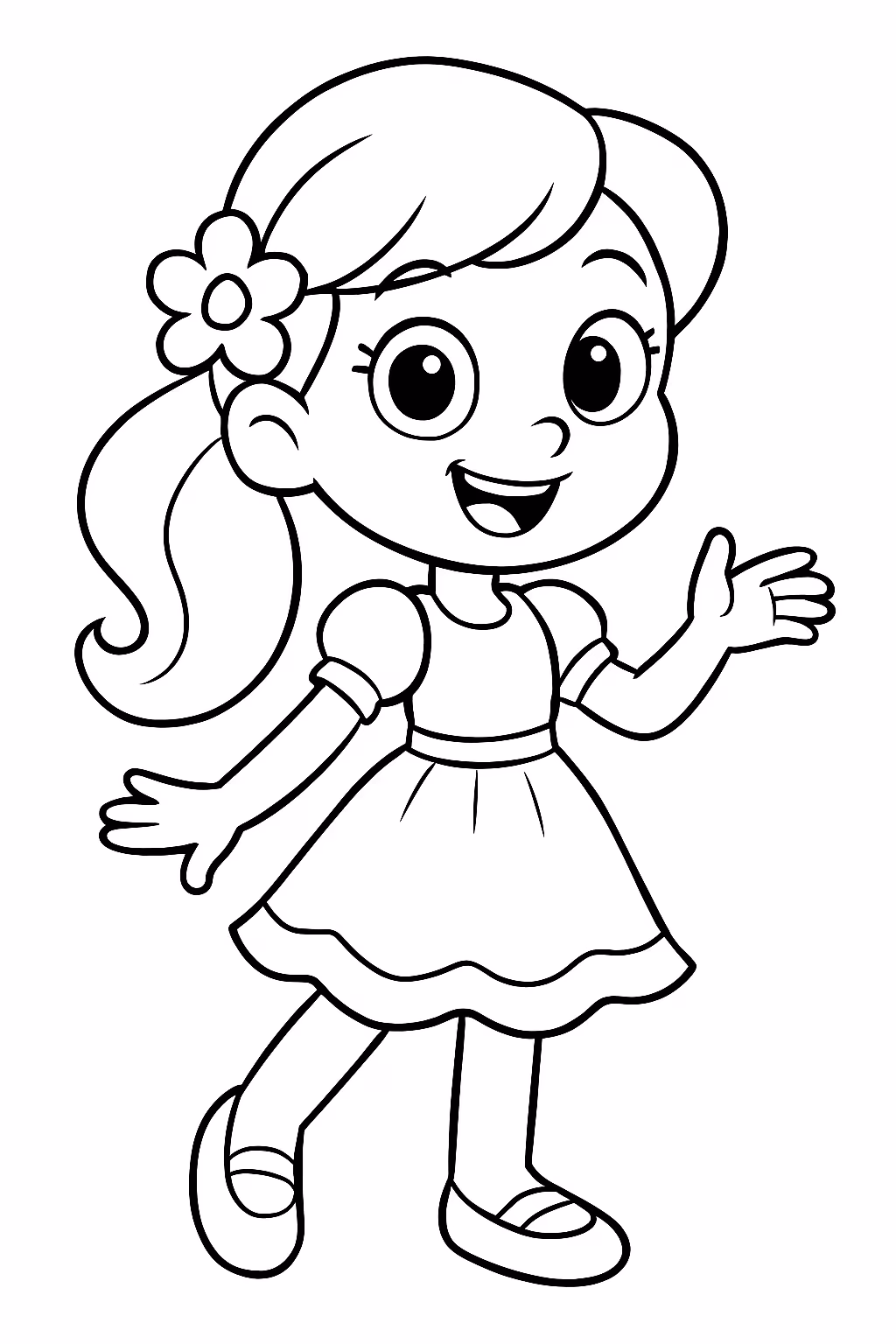 Isadora para colorir — desenho para imprimir