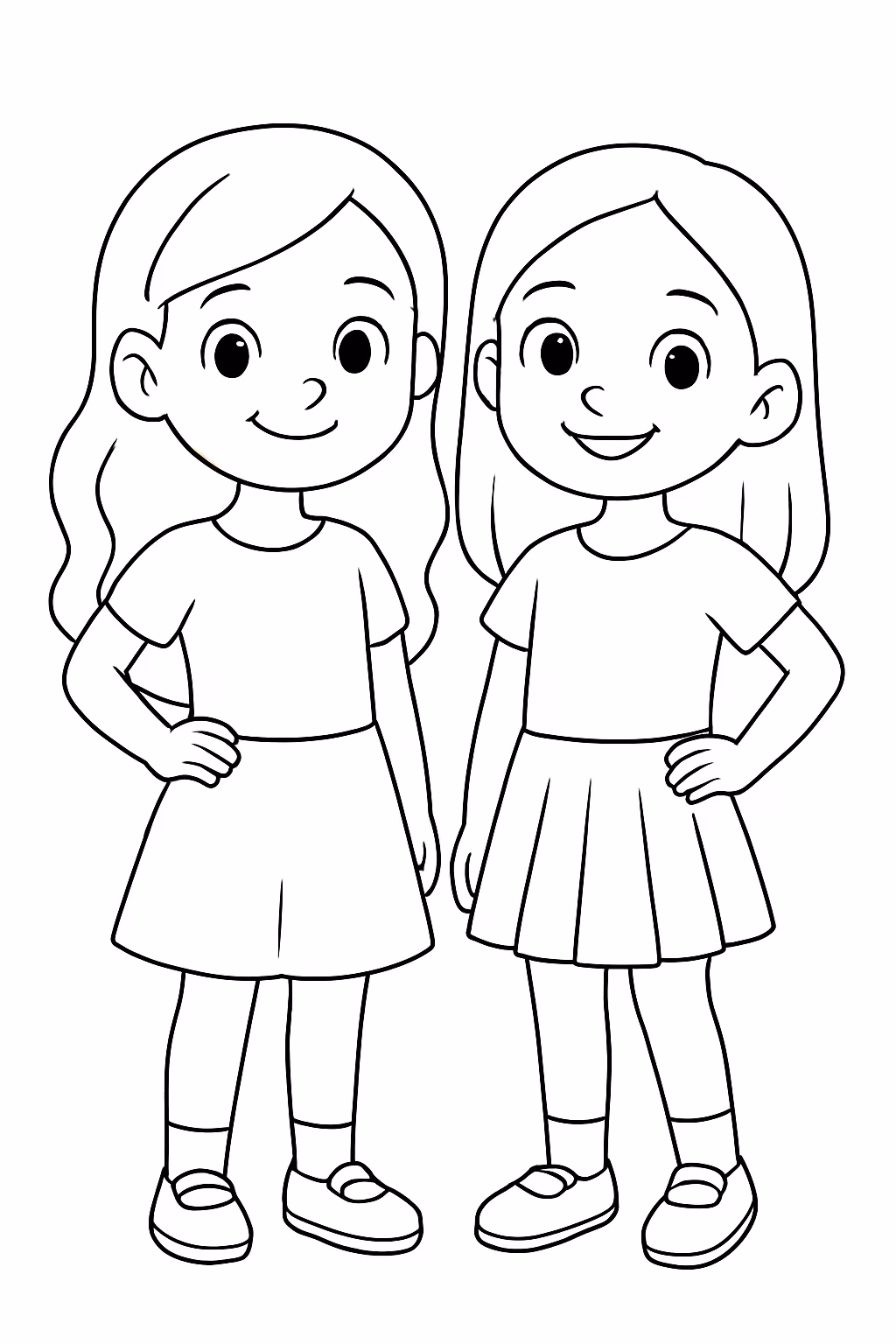 Isadora queiroz lara e eduarda queiroz lara para colorir — desenho para imprimir