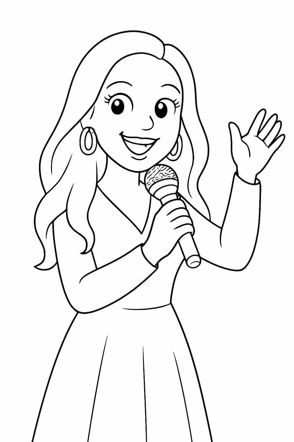 Ivete sangalo para colorir — desenho para imprimir