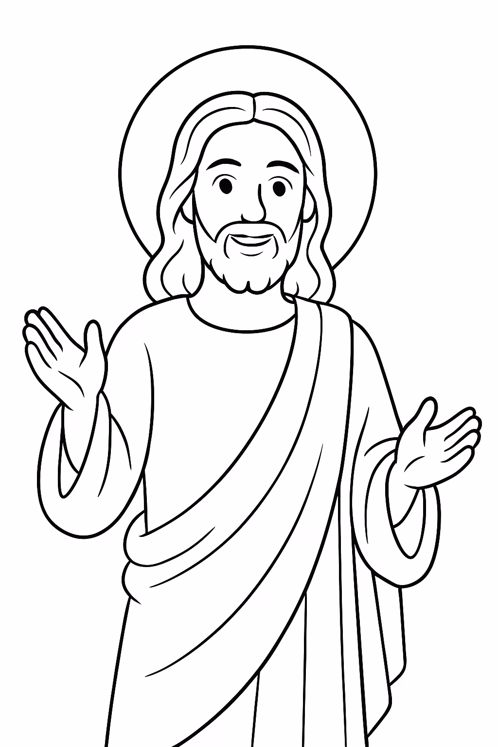 Jesus cristo para colorir — desenho para imprimir