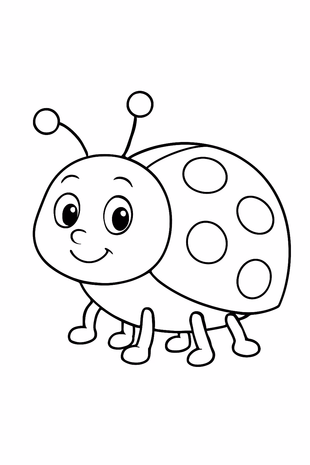 Joaninha para colorir — desenho para imprimir