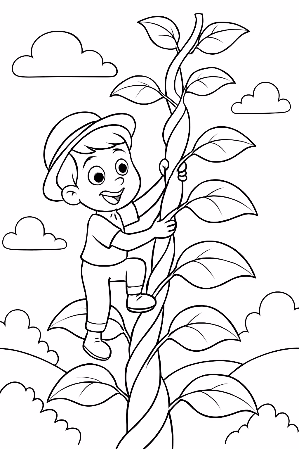 Joao pe de feijao para colorir — desenho para imprimir